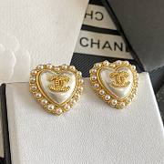 Kitlife Chanel Pearl Letters Heart Earrings - 4