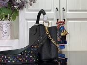 Kitlife Louis Vuitton x TM Capucines Bag Black With Monogram Flowers Chain M13878 27x9x18cm  - 5