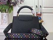 Kitlife Louis Vuitton x TM Capucines Bag Black With Monogram Flowers Chain M13878 27x9x18cm  - 4