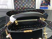 Kitlife Louis Vuitton x TM Capucines Bag Black With Monogram Flowers Chain M13878 27x9x18cm  - 2