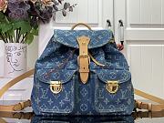 Kitlife Louis Vuitton Backpack Monogram Blue Denim M44460 19x30x28cm - 1