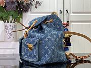 Kitlife Louis Vuitton Backpack Monogram Blue Denim M44460 19x30x28cm - 5