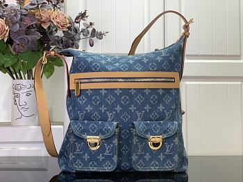 Kitlife Louis Vuitton Baggy Bag Monogram Blue Denim M95048 33x22x11cm 