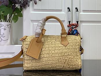 Kitlife Louis Vuitton Speedy Bandoulière 30 Bag Beige Raffia M14457 34x22x19cm
