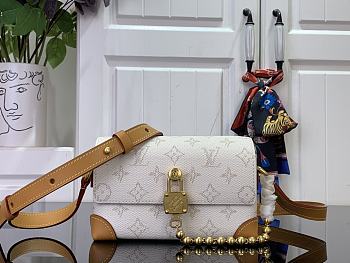 Kilife Louis Vuitton Steamer Bag White Monogram Heritage Canvas M14686 18x11x6.5cm