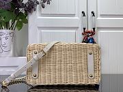Kitlife Louis Vuitton x TM Capucines Bag Rattan, White Cowhide leather, Monogram Cherry Denim M14295 27x18x9cm - 4