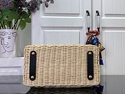 Kitlife Louis Vuitton x TM Capucines Bag Rattan, Black Cowhide leather, Monogram Cherry Denim M14295 27x18x9cm - 4