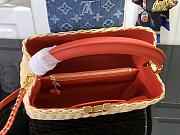 Kitlife Louis Vuitton x TM Capucines Bag Rattan, Red Cowhide leather, Monogram Cherry Denim M14295 27x18x9cm - 4