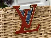 Kitlife Louis Vuitton x TM Capucines Bag Rattan, Red Cowhide leather, Monogram Cherry Denim M14295 27x18x9cm - 6