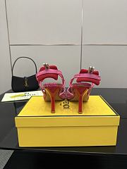 Kitlife Fendi Colibrì Lite High-heeled Pink & Beige FF Chenille Slingbacks 85mm - 6