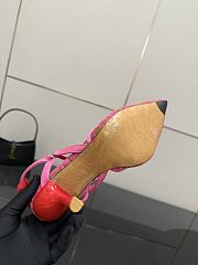 Kitlife Fendi Colibrì Lite High-heeled Pink & Beige FF Chenille Slingbacks 85mm - 2