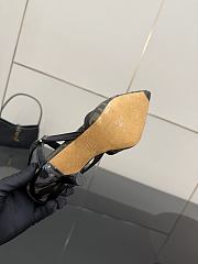 Kitlife Fendi Colibrì Lite High-heeled Black & Beige FF Chenille Slingbacks 85mm - 4