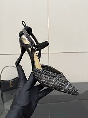 Kitlife Fendi Black Leather Braided High Heels 85mm - 5