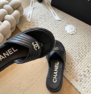 Kitlife Chanel 25C Thick-soled Flip Flops Black - 6