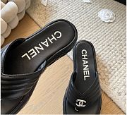 Kitlife Chanel 25C Thick-soled Flip Flops Black - 4