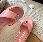 Kitlife Chanel 25C Thick-soled Flip Flops Pink - 3