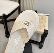 Kitlife Chanel 25C Thick-soled Flip Flops White - 5