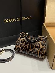 Kitlife Dolce & Gabbana Small Sicily Bag Leopard Printed Patent Leather BB8615 18x11x6cm - 3
