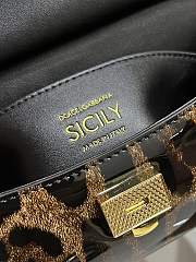 Kitlife Dolce & Gabbana Small Sicily Bag Leopard Printed Patent Leather BB8615 18x11x6cm - 5