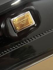 Kitlife Dolce & Gabbana Small Sicily Bag Black Patent Leather BB8615 18x11x6cm - 3
