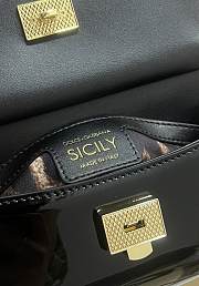 Kitlife Dolce & Gabbana Small Sicily Bag Black Patent Leather BB8615 18x11x6cm - 2