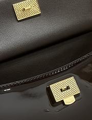 Kitlife Dolce & Gabbana Small Sicily Bag Dark Brown Patent Leather BB8615 18x11x6cm - 3