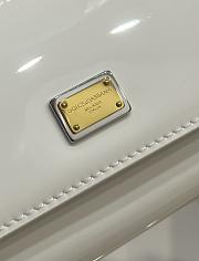 Kitlife Dolce & Gabbana Small Sicily Bag White Patent Leather BB8615 18x11x6cm - 6