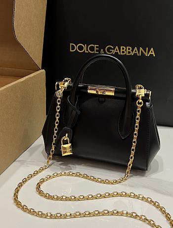 Kitlife Dolce & Gabbana Marlene Black Calfskin Bag 13.5x19x7cm