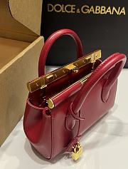 Kitlife Dolce & Gabbana Marlene Red Calfskin Bag 13.5x19x7cm - 5