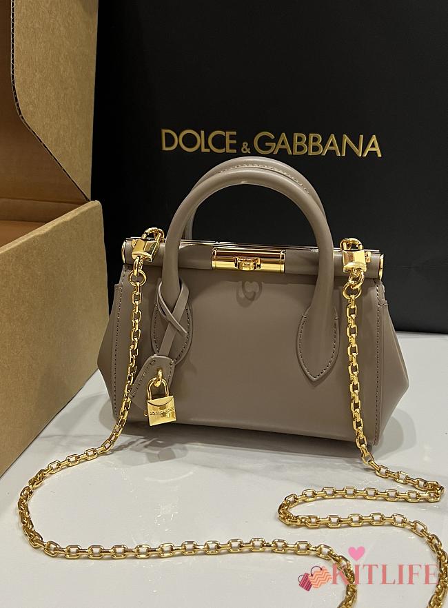 Kitlife Dolce & Gabbana Marlene Grey Calfskin Bag 13.5x19x7cm - 1