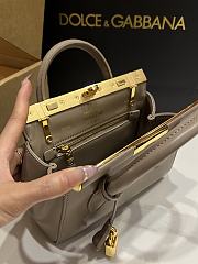 Kitlife Dolce & Gabbana Marlene Grey Calfskin Bag 13.5x19x7cm - 5