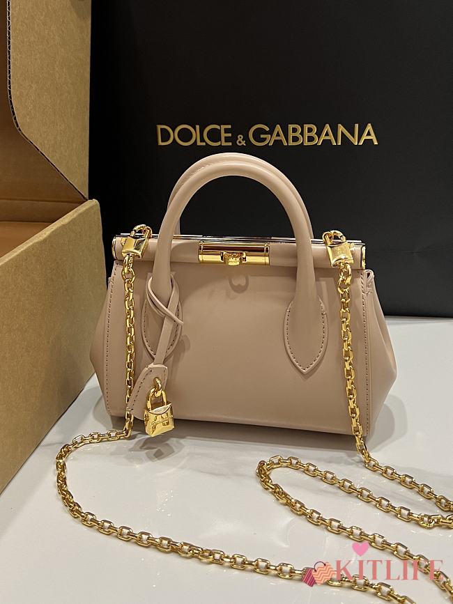 Kitlife Dolce & Gabbana Marlene Beige Calfskin Bag 13.5x19x7cm - 1