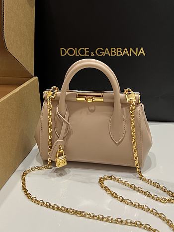 Kitlife Dolce & Gabbana Marlene Beige Calfskin Bag 13.5x19x7cm