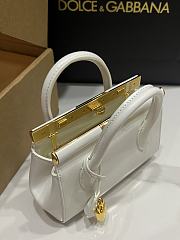 Kitlife Dolce & Gabbana Marlene White Calfskin Bag 13.5x19x7cm - 6