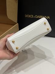 Kitlife Dolce & Gabbana Marlene White Calfskin Bag 13.5x19x7cm - 4