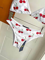 Kitlife Louis Vuitton Two-piece Swimsuit White Cherry - 3