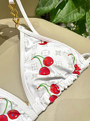 Kitlife Louis Vuitton Two-piece Swimsuit White Cherry - 5