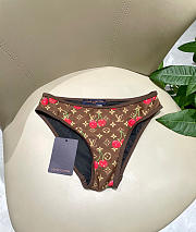 Kitlife Louis Vuitton Two-piece Swimsuit Brown Cherry - 5