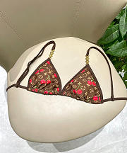 Kitlife Louis Vuitton Two-piece Swimsuit Brown Cherry - 2
