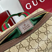 Kitlife Gucci Mini GG Handbag Dark Brown Leather Trim G859975 20x13x13cm - 5