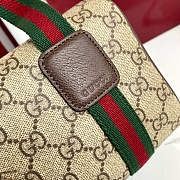 Kitlife Gucci Mini GG Handbag Dark Brown Leather Trim G859975 20x13x13cm - 3