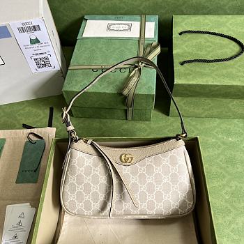 Kitlife Gucci Ophidia Small Shoulder Bag Beige & White 735145 25x15x6.5cm