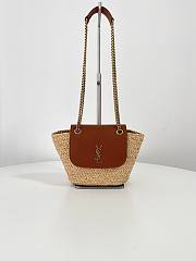 Kitlife Saint Laurent Mini Manon In Raffia And Aged Vegetable-Tanned Leather 774269 23x6x12cm - 1