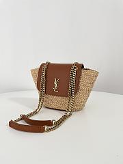 Kitlife Saint Laurent Mini Manon In Raffia And Aged Vegetable-Tanned Leather 774269 23x6x12cm - 5