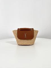 Kitlife Saint Laurent Mini Manon In Raffia And Aged Vegetable-Tanned Leather 774269 23x6x12cm - 3