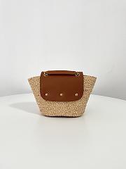 Kitlife Saint Laurent Mini Manon In Raffia And Aged Vegetable-Tanned Leather 774269 23x6x12cm - 2