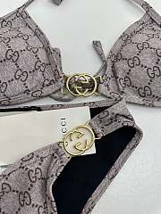 Kitlife Gucci Metal Logo-embellished Printed Bikini Beige - 6