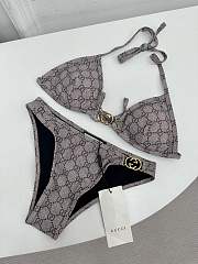 Kitlife Gucci Metal Logo-embellished Printed Bikini Beige - 4