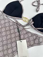 Kitlife Gucci Metal Logo-embellished Printed Bikini Beige - 2