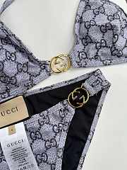 Kitlife Gucci Metal Logo-embellished Printed Bikini Black - 5